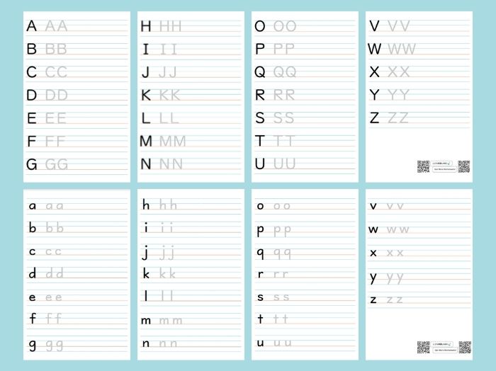 アルファベットなぞり書きワーク特徴